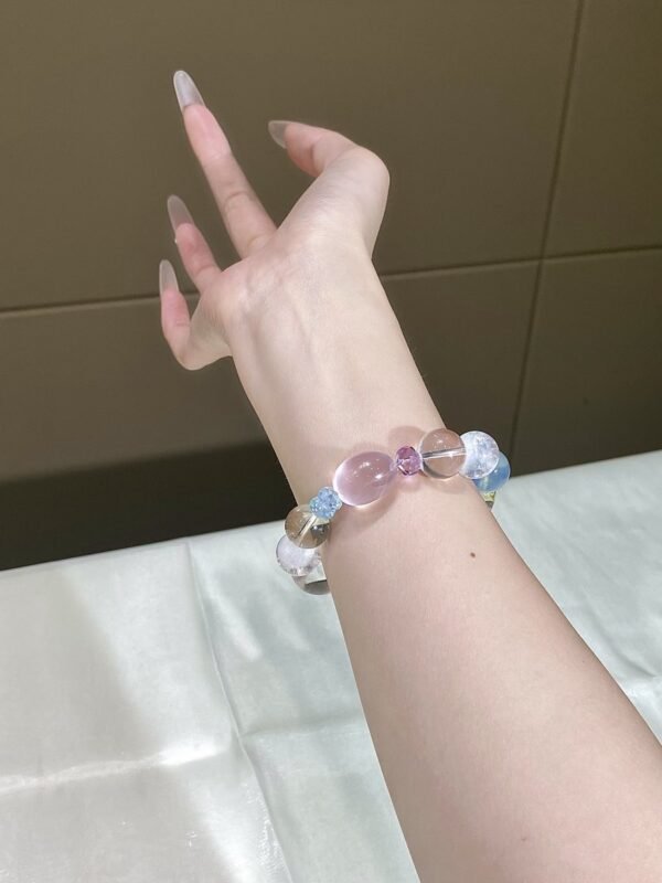 hc-0176-87f6fbe9b46d282e7c48e013b5e76d01.jpg Clear Quartz Bubble Bracelet NO. 0176