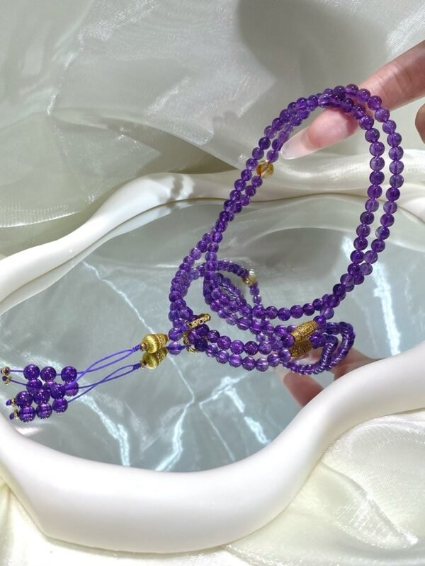 Amethyst Mala Necklace NO. 0181