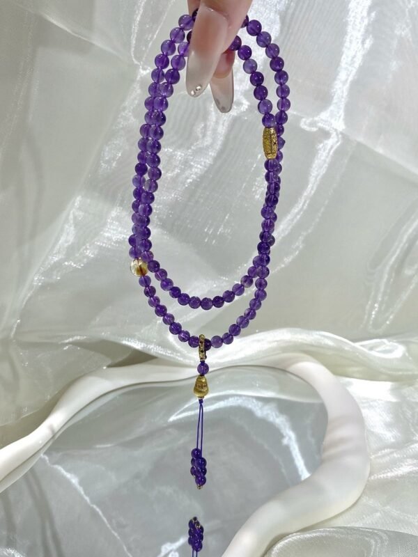 Amethyst Mala Necklace NO. 0181