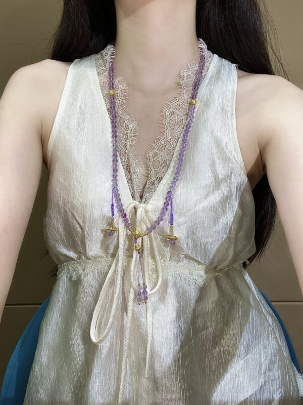 Amethyst Mala Necklace NO. 0193