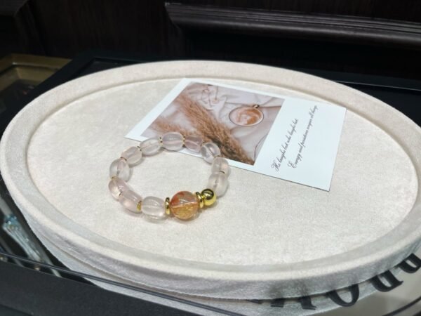 Rose Quartz Barrel Bracelet NO. 0200
