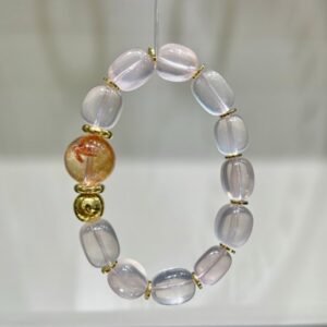 Rose Quartz Barrel Bracelet NO. 0200