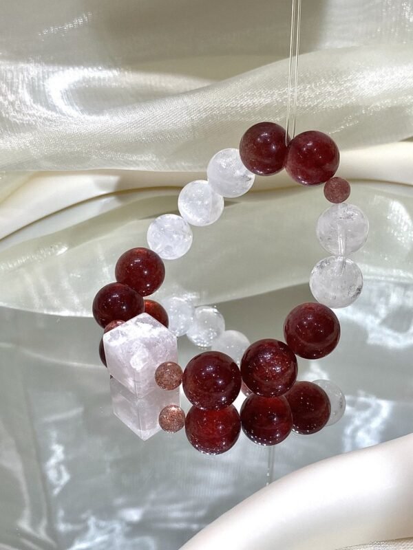 Rose Quartz Sugar-Cube Bracelet NO. 0226