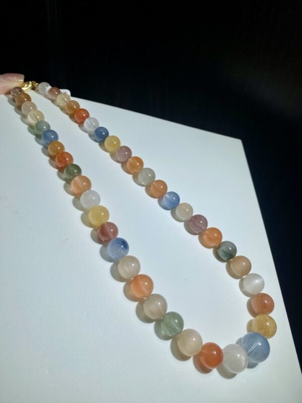 hc-0273-c0cf105cdeec96de27339d44731d15d6.jpg Fairy-Hair Quartz Mala Necklace NO. 0273