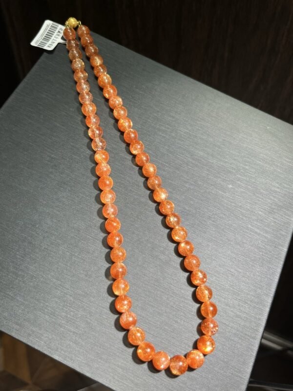 hc-0278-5004a55a31c9ec1886b796516c77947d.jpg Golden Sunstone Mala Necklace NO. 0278