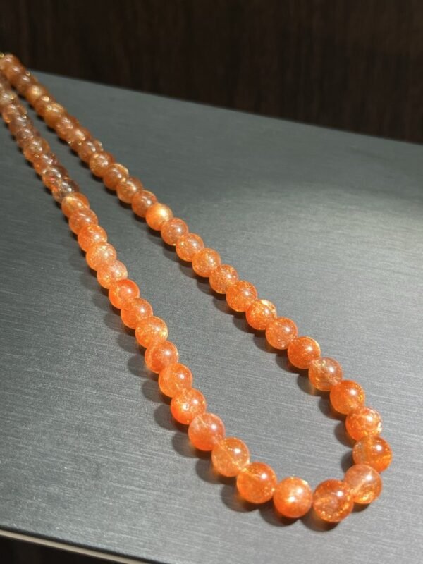 hc-0278-7ee93b174fbe23c452012d418f503dcd.jpg Golden Sunstone Mala Necklace NO. 0278