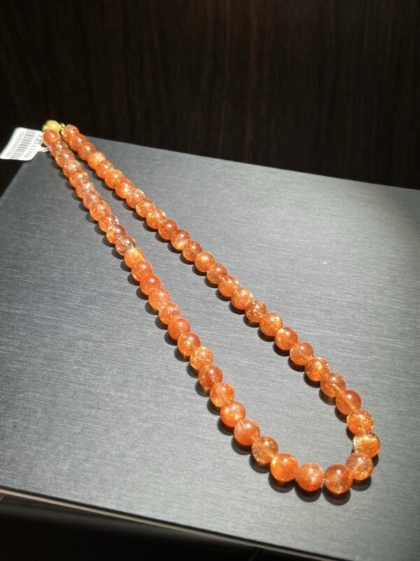 hc-0278-f719542f7e35e27023260f02fe88ae70.jpg Golden Sunstone Mala Necklace NO. 0278