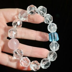 Clear Quartz Sugar-Cube Bracelet NO. 0307