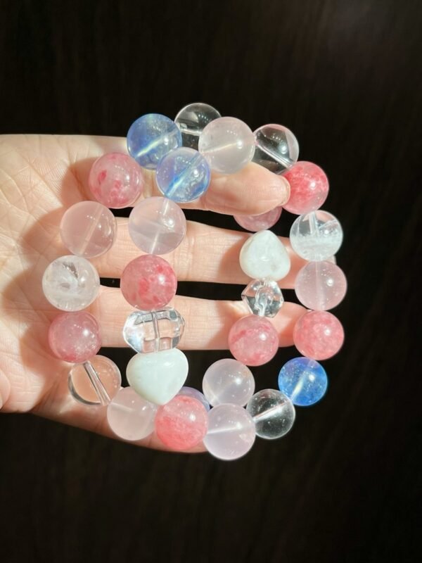 hc-0313-f6387971930bdee7550928e736b9c911.jpg Rose Quartz Double-Point Bracelet NO. 0313