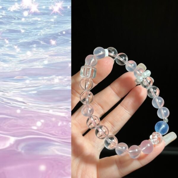 Rose Quartz Sugar-Cube Bracelet NO. 0349