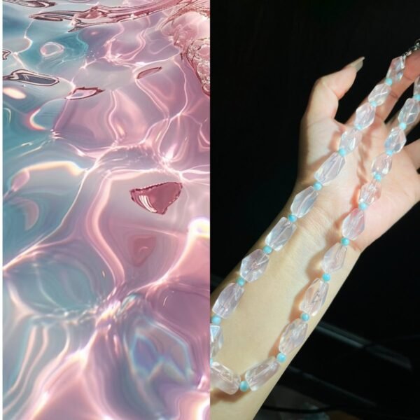 hc-0361-2c80b58c1b0c259d8cbcdf0c652f7d72.jpg Rose Quartz Freeform Bracelet NO. 0361