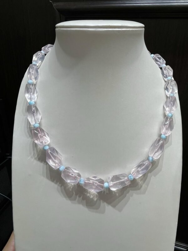hc-0361-dba8688f00ec1de9ce28dd60b4404701.jpg Rose Quartz Freeform Bracelet NO. 0361