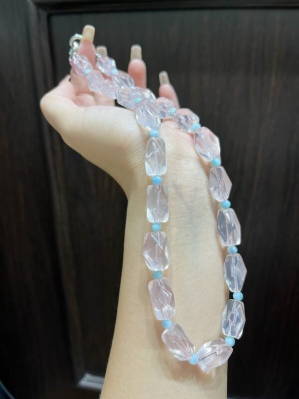hc-0361-eb60dea7b98df883853755599422d19b.jpg Rose Quartz Freeform Bracelet NO. 0361