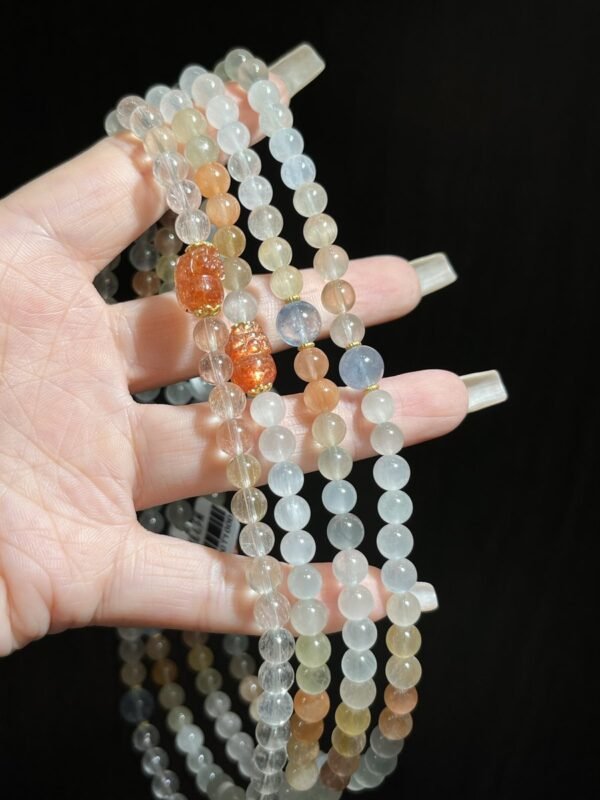 Fairy-Hair Quartz Bracelet with Pixiu NO. 0378