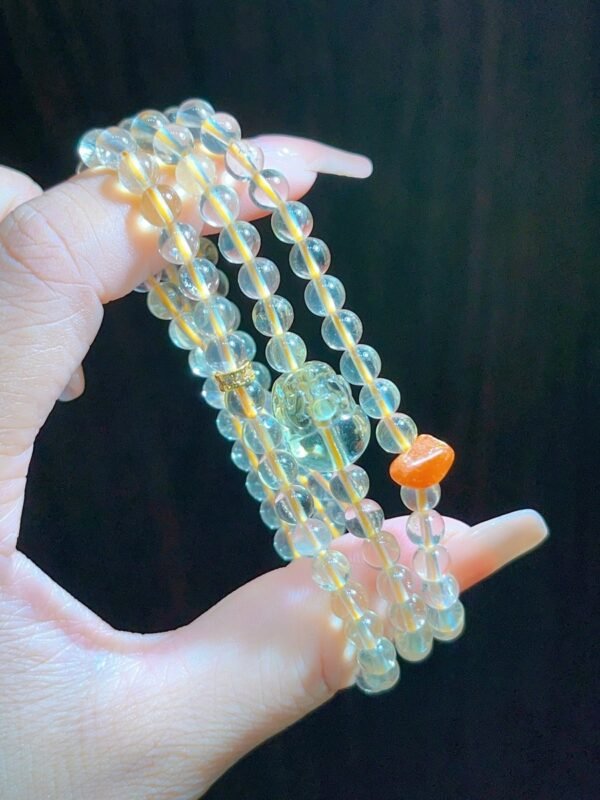 hc-0433-3ff211fbb7a5f106d1535bcee20a87dc.jpg Golden Sunstone Freeform Bracelet with Pixiu NO. 0433
