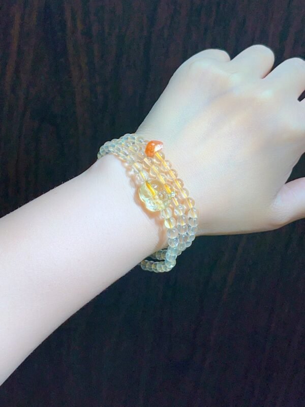 hc-0433-8405a3067e4763d2116a61e8cceb10b0.jpg Golden Sunstone Freeform Bracelet with Pixiu NO. 0433