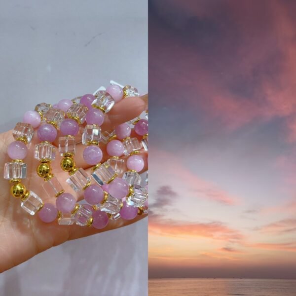 hc-0434-0900b95b32ac35aae084e37ae84e8062.jpg Kunzite Sugar-Cube Bracelet NO. 0434