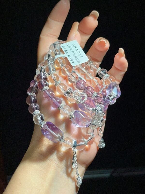 hc-0442-f8be560ab2fc42ccd2f97bb191f518a9.jpg Clear Quartz Freeform Bracelet NO. 0442