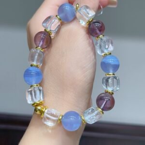 hc-0484-90e382240fb9eef36a31a8451c9089b0.jpg Agate Sugar-Cube Bracelet NO. 0484