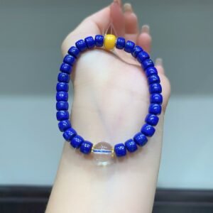 hc-0520-7bede9800f0746159f70c6488614b173.jpg Lapis Lazuli Barrel Bracelet NO. 0520
