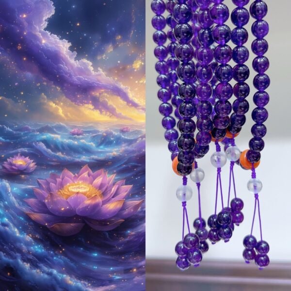 hc-0522-1a4a63d8b2a7d3ef7edde664e8d5d282.jpg Amethyst Mala Bracelet NO. 0522