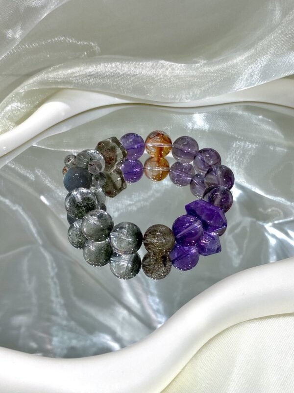 hc-0556-c35fb78906a56d57efcd8b61d25f88cd.jpg Phantom Quartz Sugar-Cube Bracelet NO. 0556