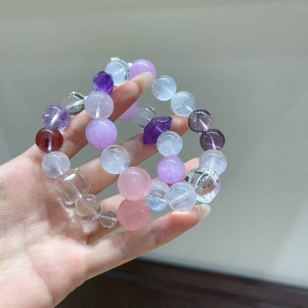 hc-0601-40c53b95afd5b6789e62a71ccdb317be.jpg Kunzite Sugar-Cube Bracelet NO. 0601