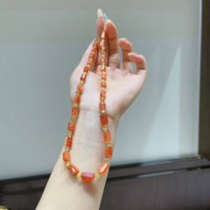 hc-0607-922f8ced3cad26c61192bcf128e29925.jpg Golden Sunstone Freeform Necklace NO. 0607