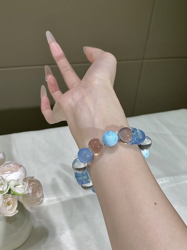 hc-0610-ba77b15e13949776067bdb916b8165a7.jpg Larimar Bubble Bracelet NO. 0610