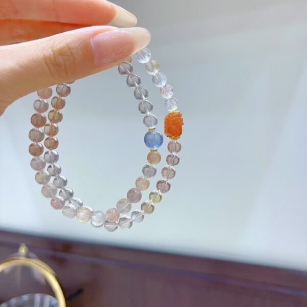Fairy-Hair Quartz Bracelet with Pixiu NO. 0614