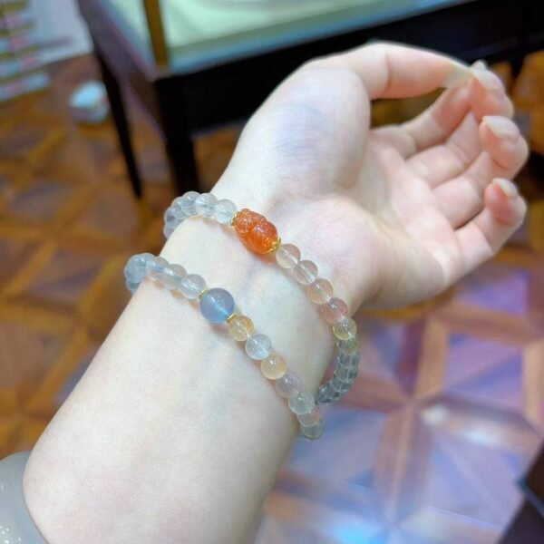 Fairy-Hair Quartz Bracelet with Pixiu NO. 0614
