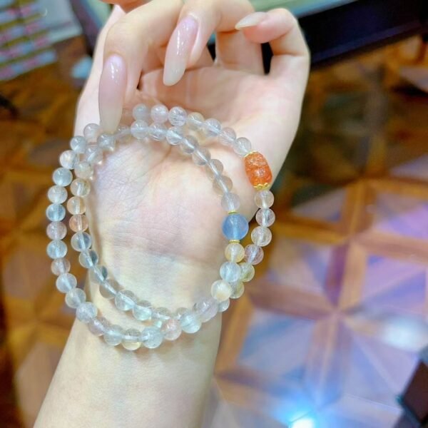 Fairy-Hair Quartz Bracelet with Pixiu NO. 0614