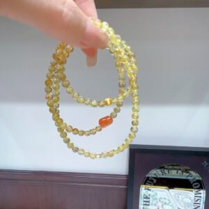 Rutilated Quartz Freeform Bracelet NO. 0681
