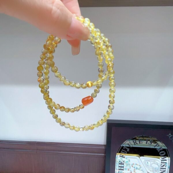 Rutilated Quartz Freeform Bracelet NO. 0681