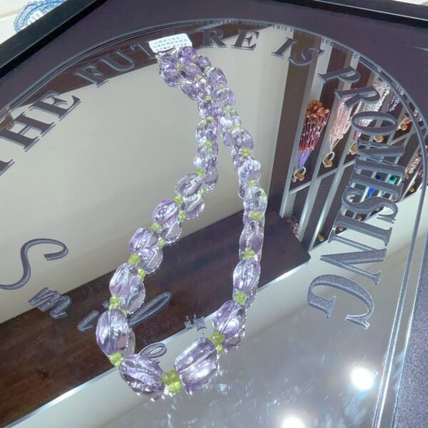 hc-0701-0dc4cd576af1f7701fab5a7892d6d753.jpg Green Quartz Freeform Necklace NO. 0701