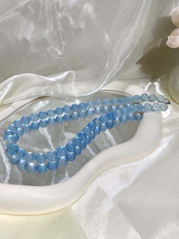 Aquamarine Bubble Necklace NO. 0717