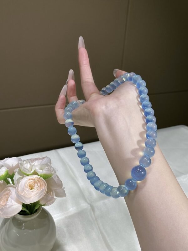 Aquamarine Bubble Necklace NO. 0717
