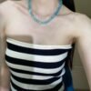 Aquamarine Bubble Necklace NO. 0717