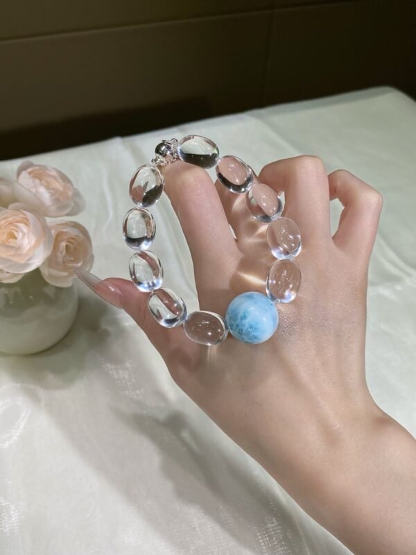 hc-0749-b6f1f46810c5e3436be72fb8efd3c5d6.jpg Clear Quartz Bubble Bracelet NO. 0749