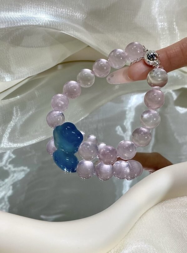 hc-0755-eac49461f8aec1b5638c60aa3dd715c4.jpg Rose Quartz Bubble Bracelet NO. 0755
