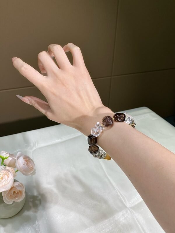 hc-0758-11bc721a16126aab5feaeab3b2db0420.jpg Smoky Quartz Barrel Bracelet NO. 0758