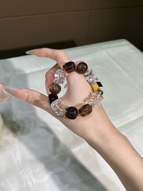 hc-0758-db78affd83875f0e8c506e0cca4790ed.jpg Smoky Quartz Barrel Bracelet NO. 0758