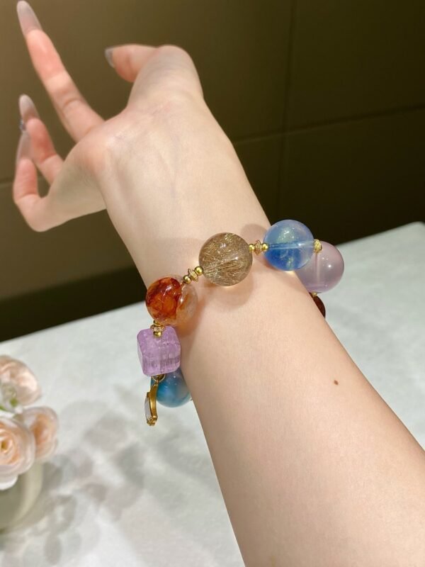 hc-0789-921a5cac025128b9effc31b8ea722bb4.jpg Rutilated Quartz Sugar-Cube Bracelet NO. 0789