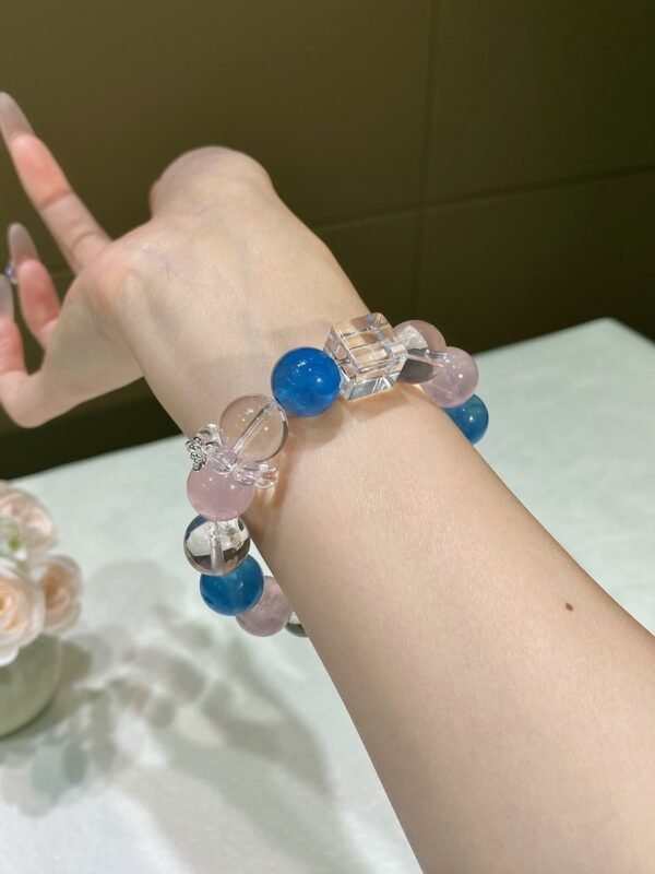 Rose Quartz Sugar-Cube Bracelet NO. 0799