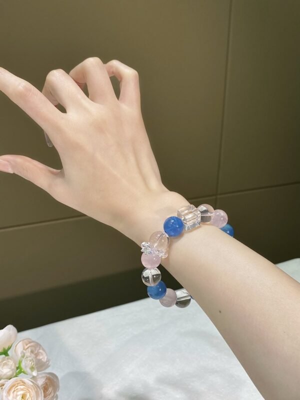 Rose Quartz Sugar-Cube Bracelet NO. 0799