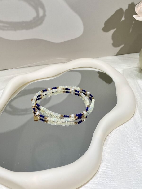 hc-0801-0c23042eae413afe4e1bb01abb6a3b6d.jpg Lapis Lazuli Sugar-Cube Bracelet NO. 0801