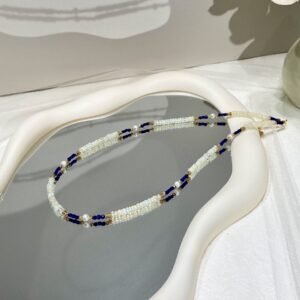 Lapis Lazuli Sugar-Cube Bracelet NO. 0801