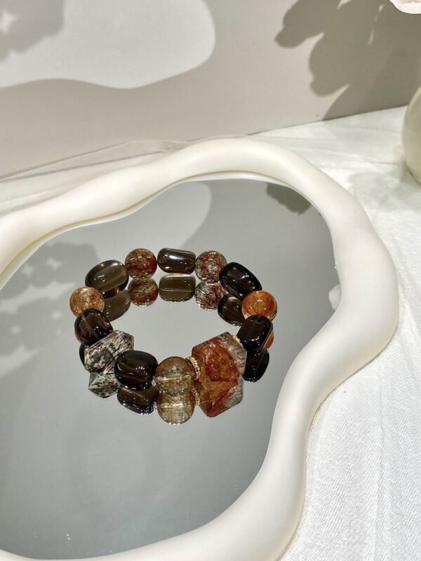 Black Gold Rutile Double-Point Bracelet NO. 0803
