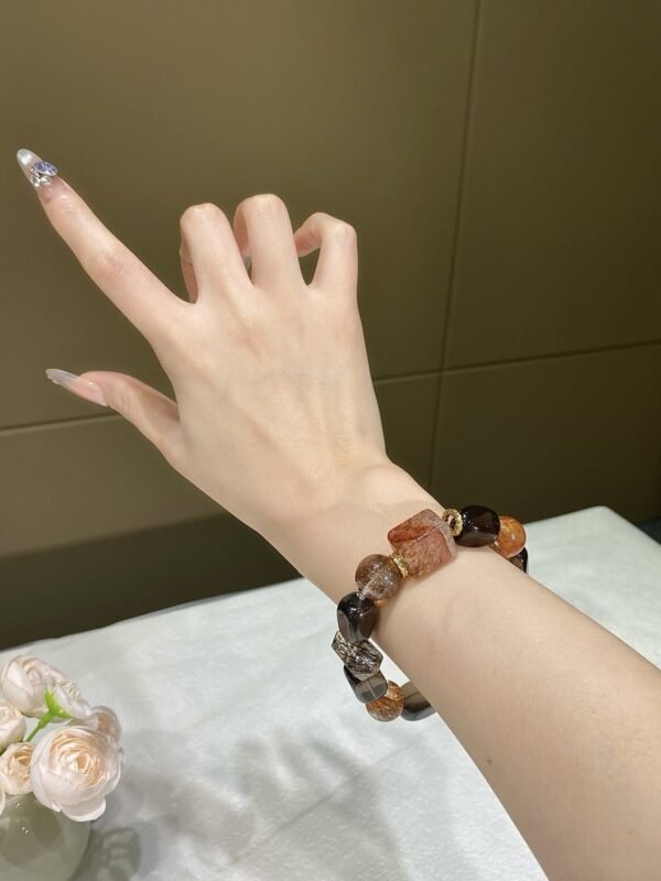 Black Gold Rutile Double-Point Bracelet NO. 0803