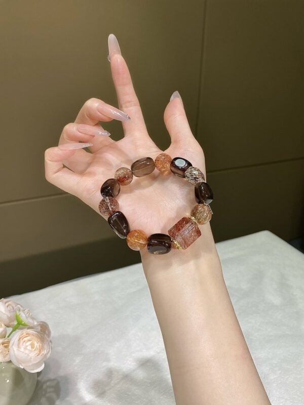 Black Gold Rutile Double-Point Bracelet NO. 0803